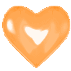 Gif animé coeur orange